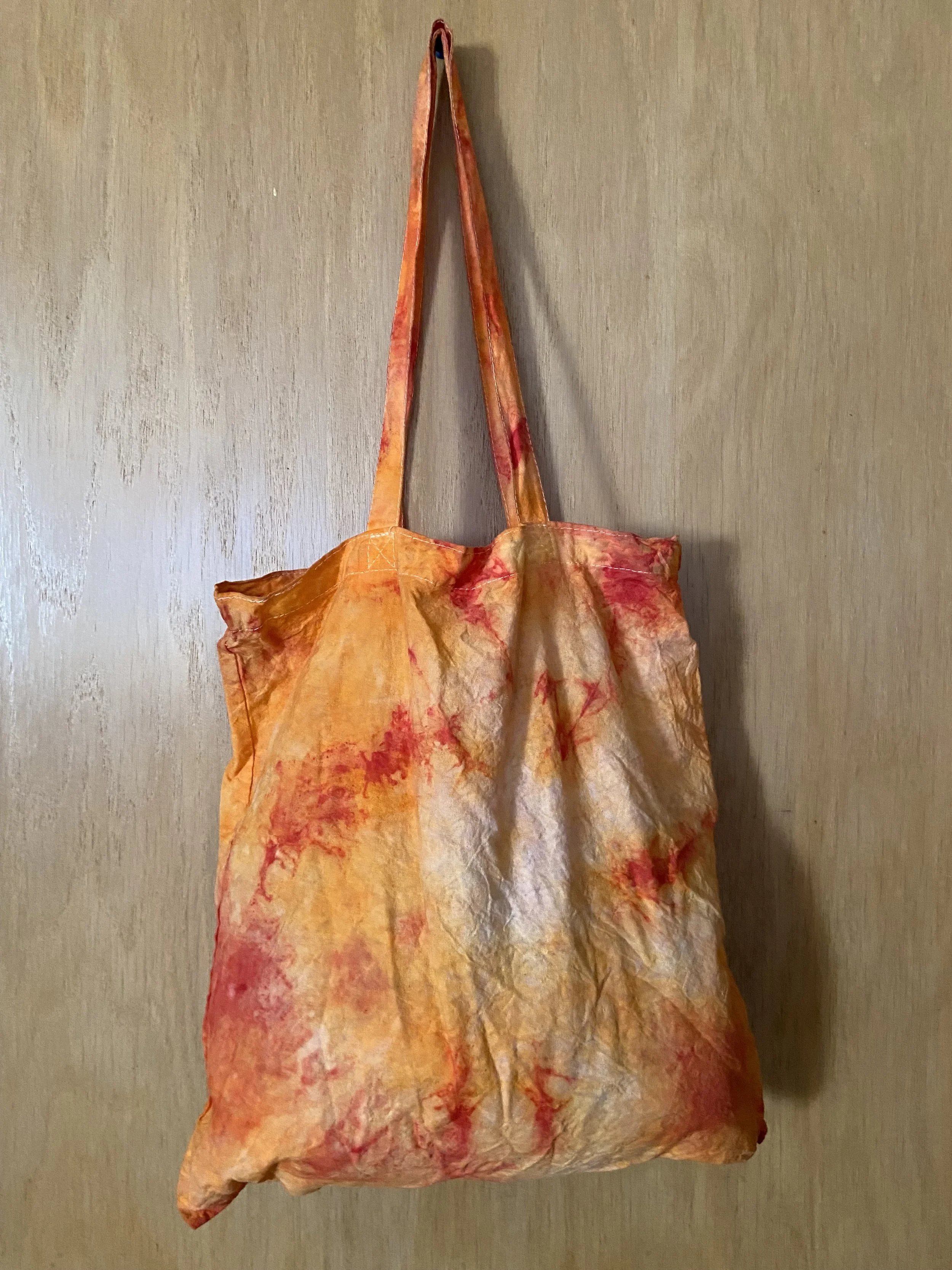 Sunset Swirl Tie-Dye Tote Bag