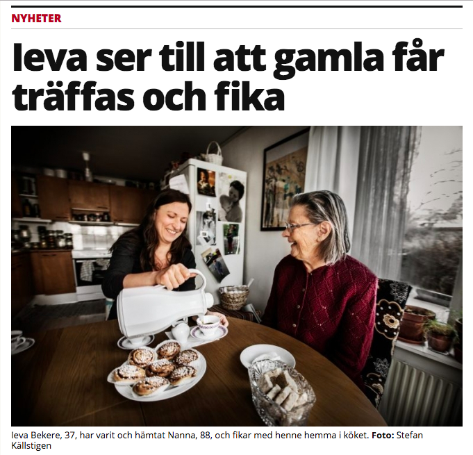 Mitt i Lidingö skriver om Äldrekontakt
