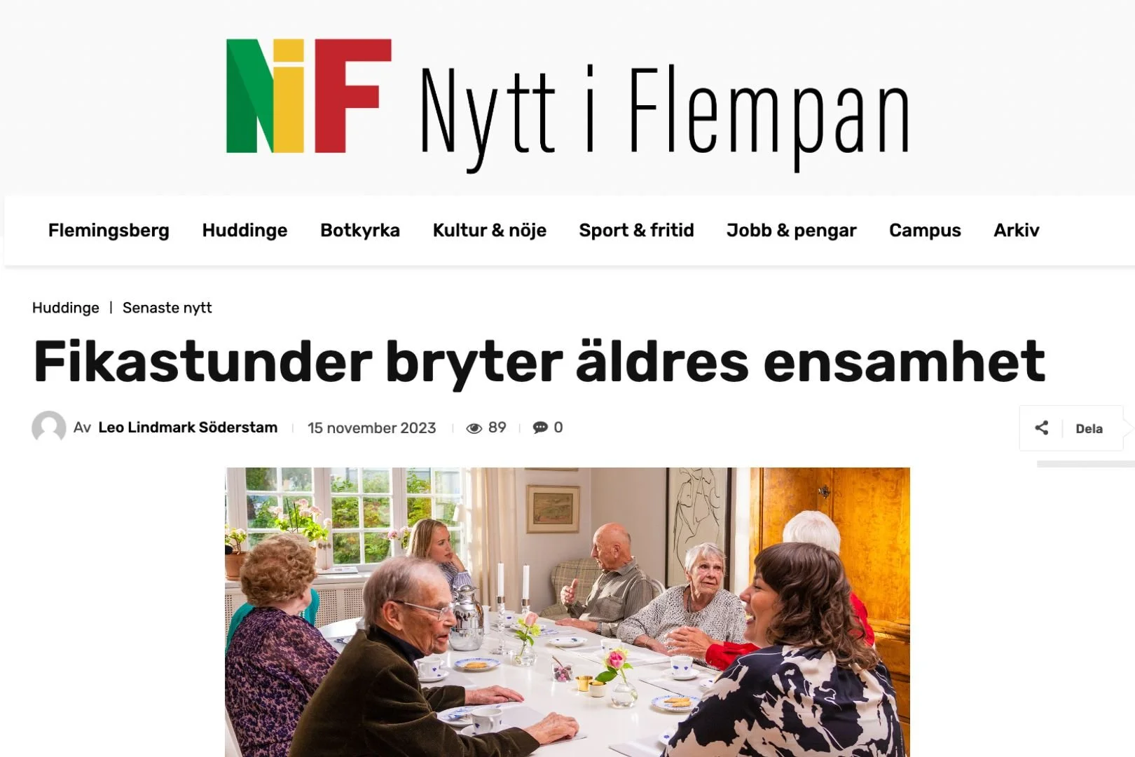 Volontären Ida i intervju i Nytt i Flempan