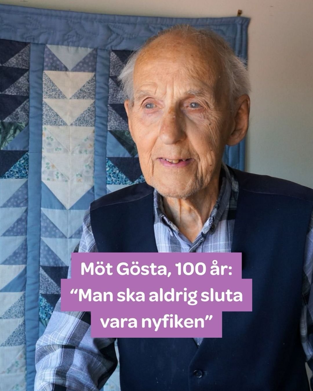 I juli fyllde &Auml;ldrekontakts g&auml;st G&ouml;sta 100 &aring;r. 🎈 Under sitt l&aring;nga liv har han hunnit utbilda sig till m&aring;nga olika yrken, byta karri&auml;r flera g&aring;nger och arbeta &auml;nda tills han var &ouml;ver 90 &aring;r.&