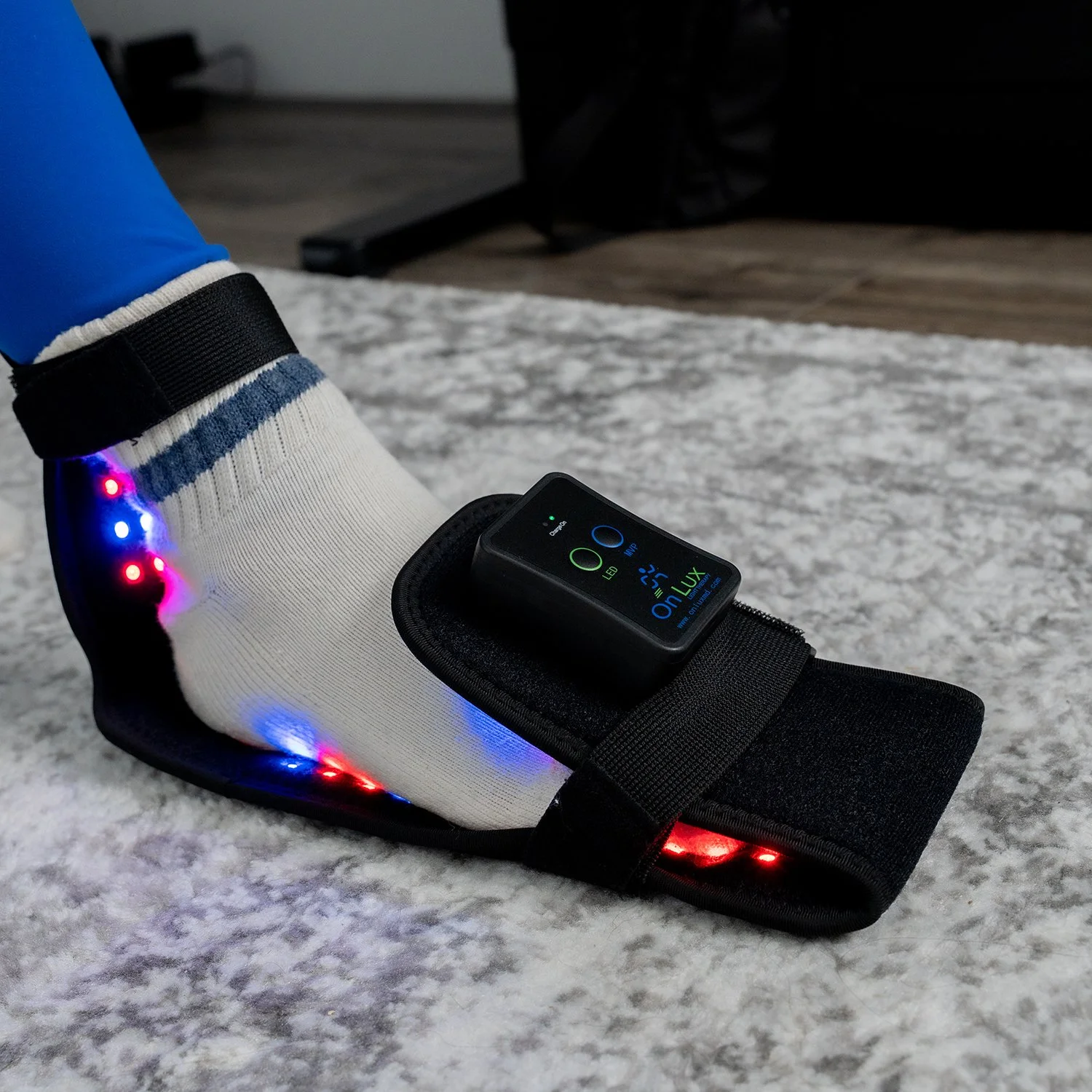OnLux MVP for Foot - Wearable LED Light Therapy + Gentle Vibration Support for Recovery