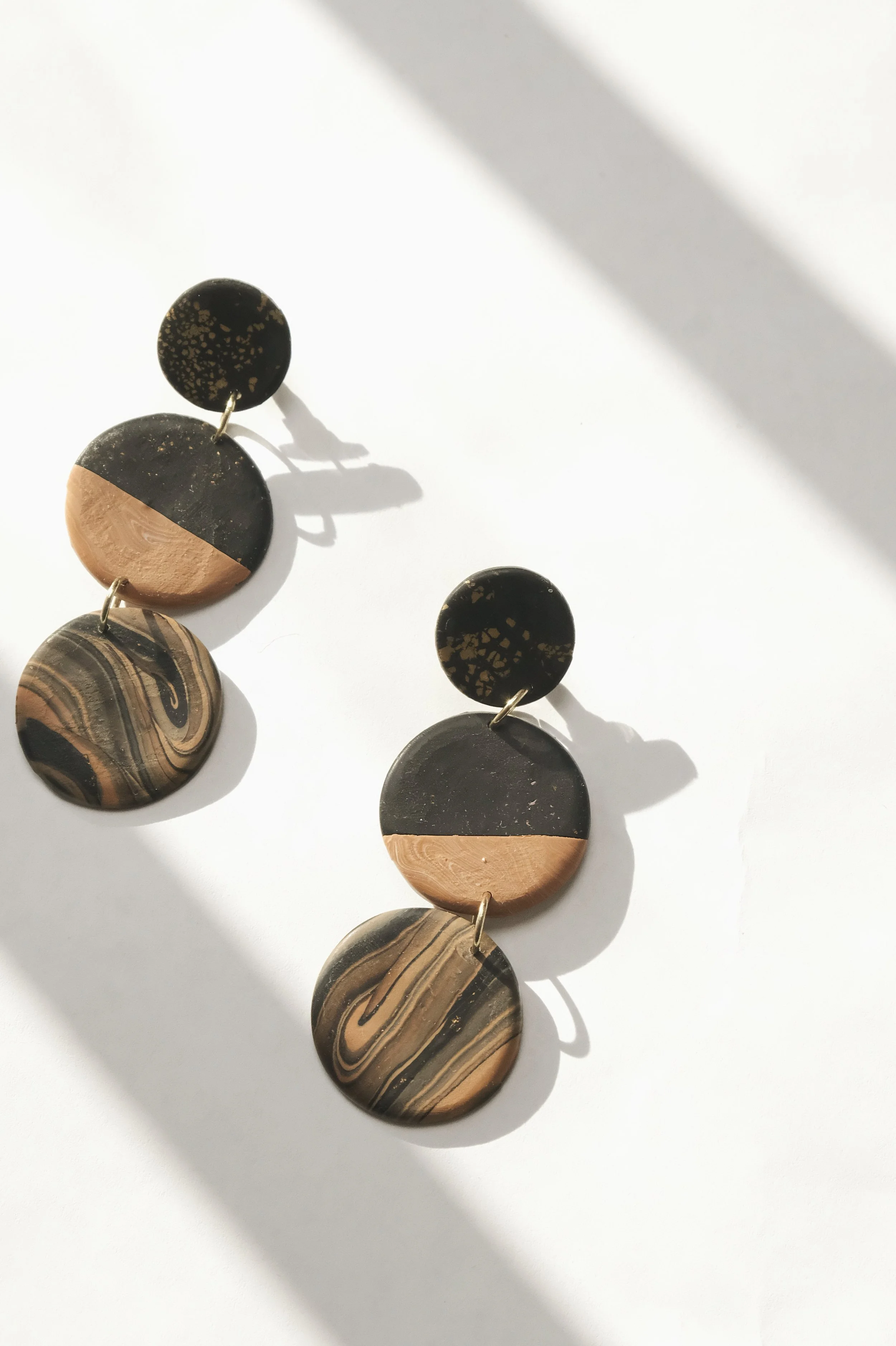 Brown and Black Earrings