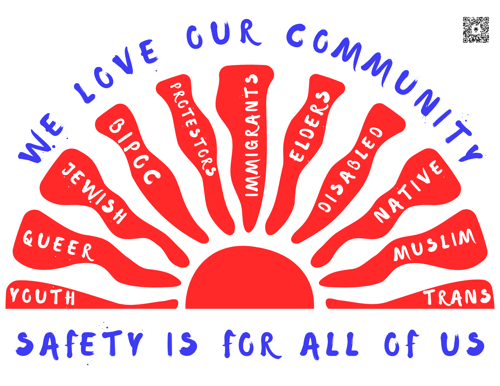 We Love Our Community yard sign