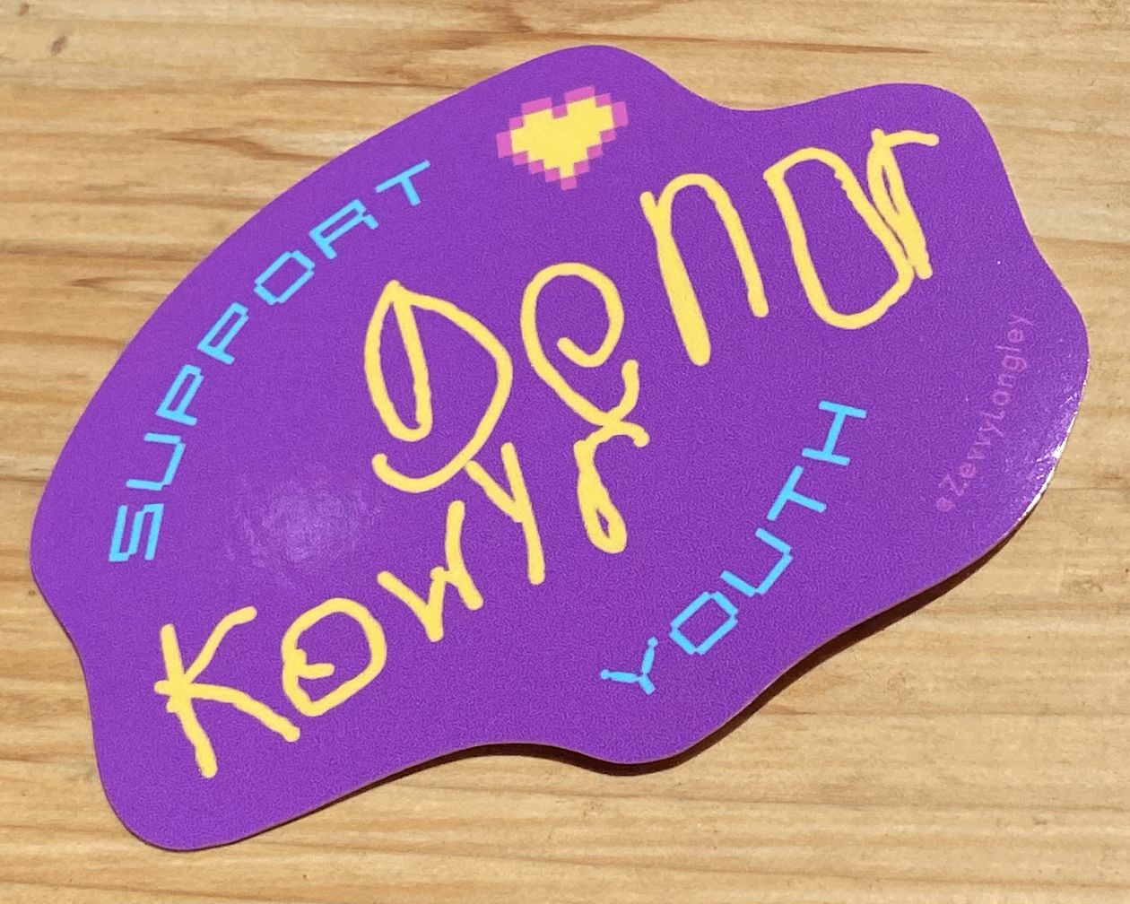 Support Genderqueer Youth sticker