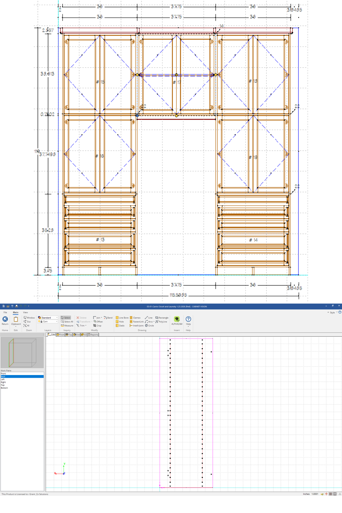 Cabinet Vision engineering workflow from drawings to CNC