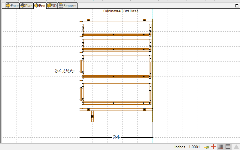 Cabinet Vision exploded cabinet assembly view