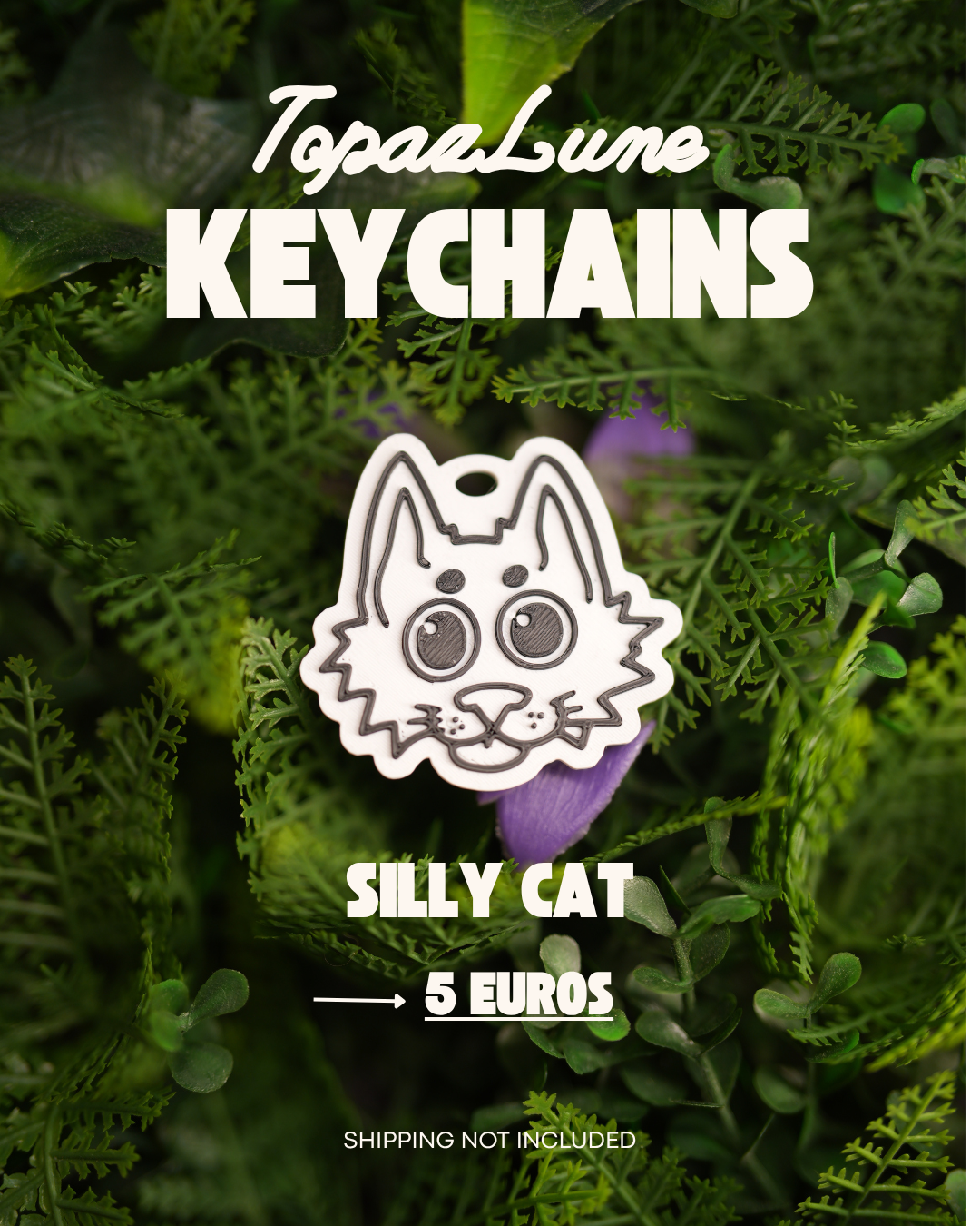 Keychain Silly Cat
