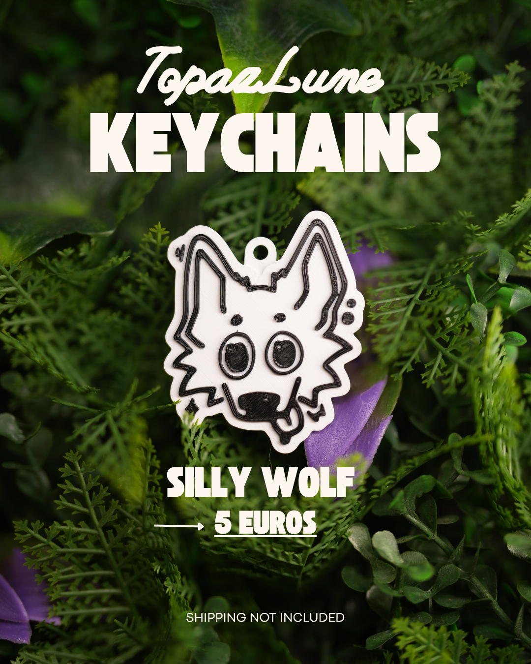 Keychain Silly Wolf