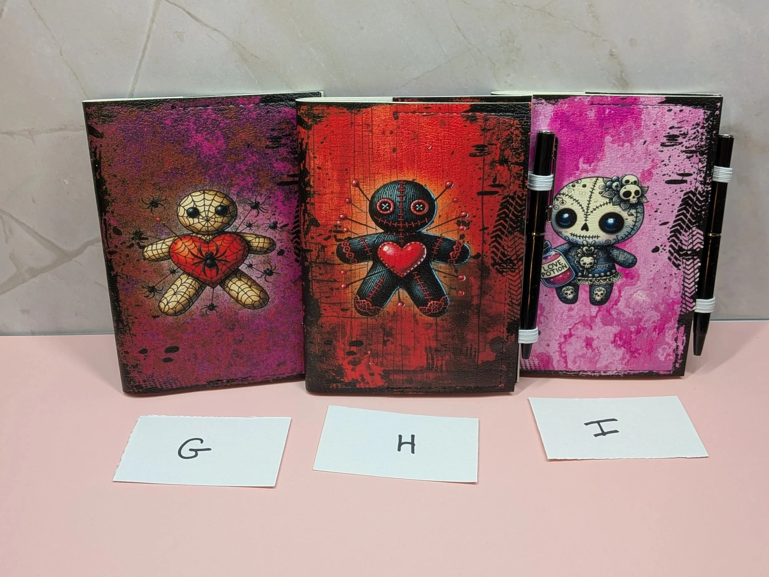 Mini Composition Book Cover - Voodoo Dolls