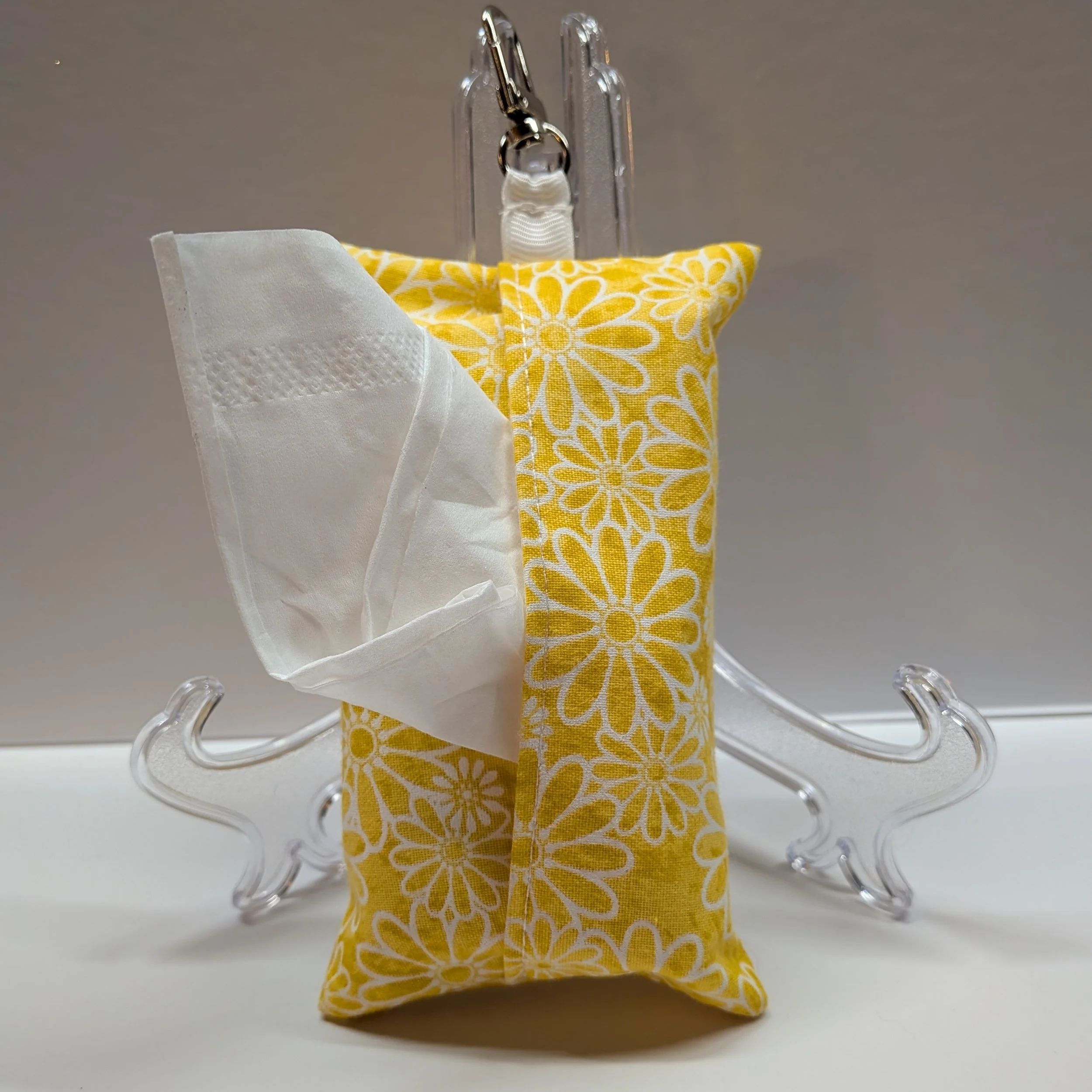 Yellow Tonal Daisies - Travel Tissue Pouch