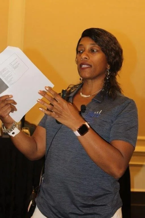 Consultant facilitating a professional development or training session