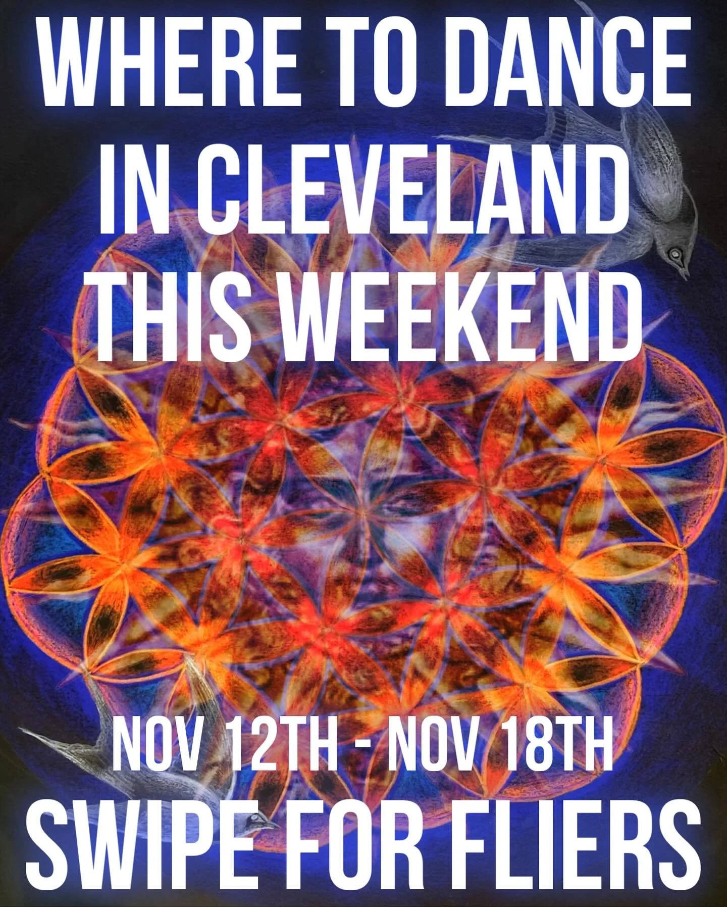 🌀WHERE TO DANCE IN CLEVELAND THIS WEEKEND🌀
November 12th - 18th

Posting the events early this week, so y&rsquo;all can plan out your weekend. It might be cold, but that doesn&rsquo;t stop us from getting down! We are super excited for the @rvdiovc