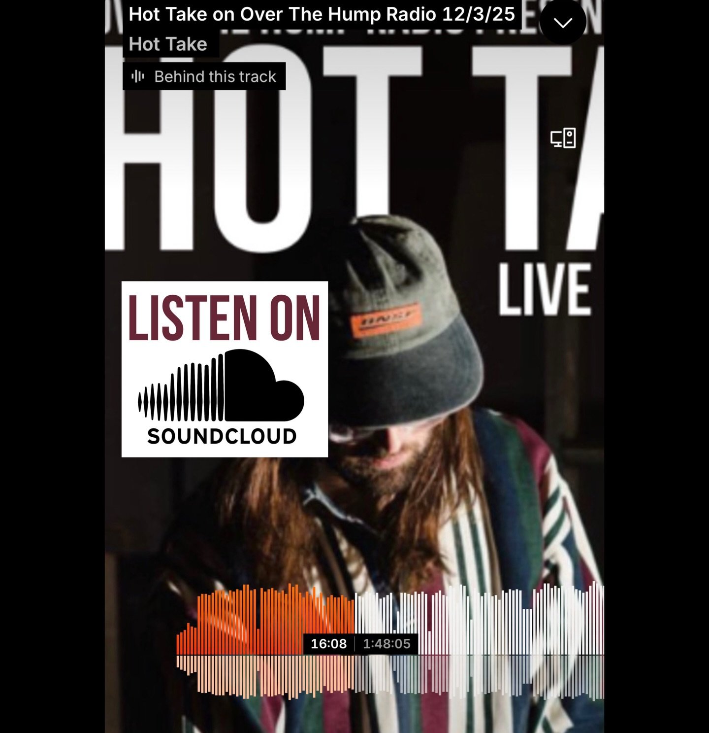 NOW ON SOUNDCLOUD 
🔗 LINK IN BIO 🔗 

If you missed the debut of @hot_take_ on Over The Hump Radio, no worries!! You can now listen to the archived set, now on SoundCloud. Hot Take took over the show last Wednesday and blessed us with almost 2 hours