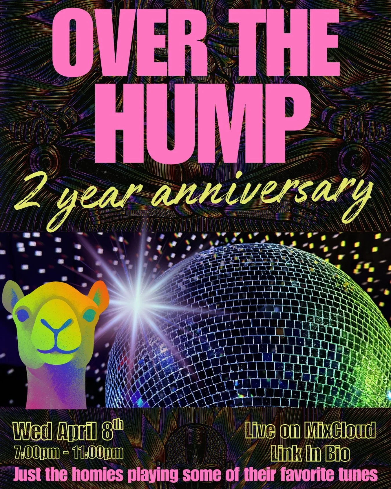 Tomorrow on Over The Hump Radio we will be celebrating our 2-year anniversary 🤍✨ Some of the homies will be joining us in the Den to throw down some tunes throughout the night. Tune in LIVE at 7PM EST on MixCloud (Link In Bio)

#clevelandedm #clevel