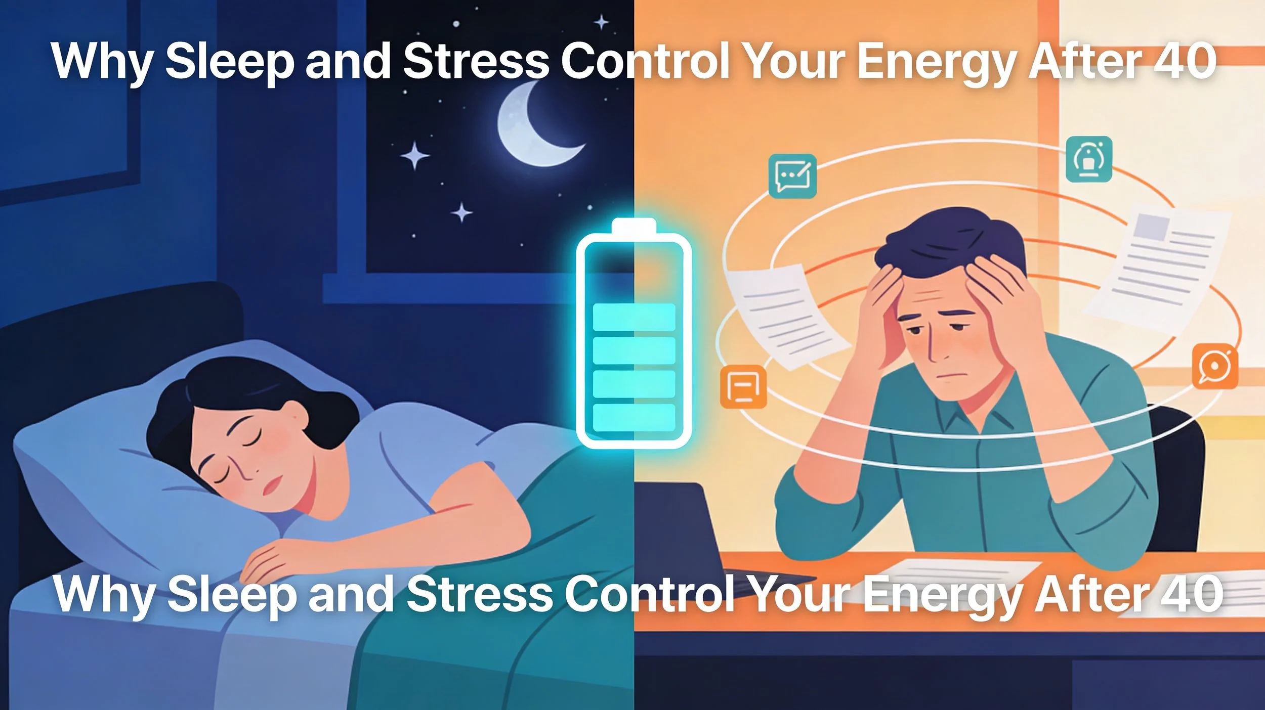 Why Sleep and Stress Control Your Energy After 40