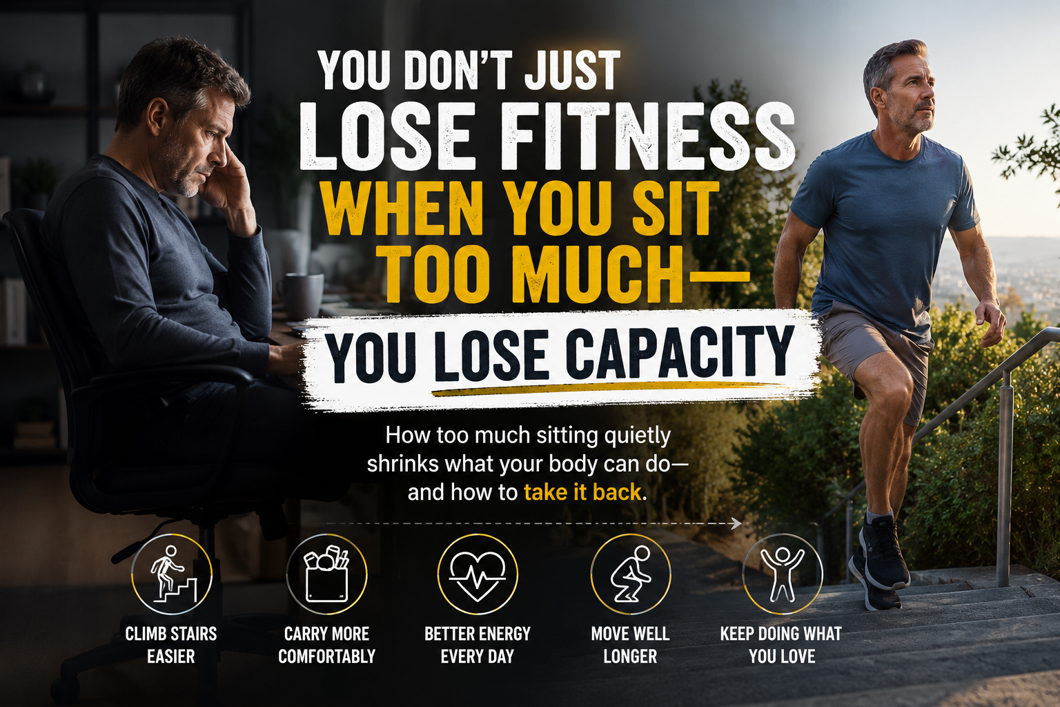 You Don't Just Lose Fitness When You Sit Too Much — You Lose Capacity