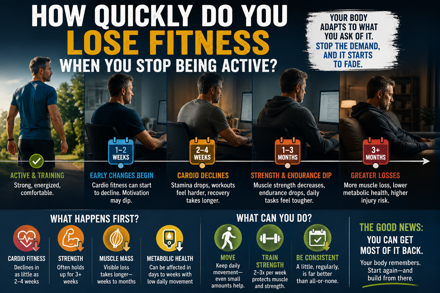 How Quickly Do You Lose Fitness When You Stop Being Active?