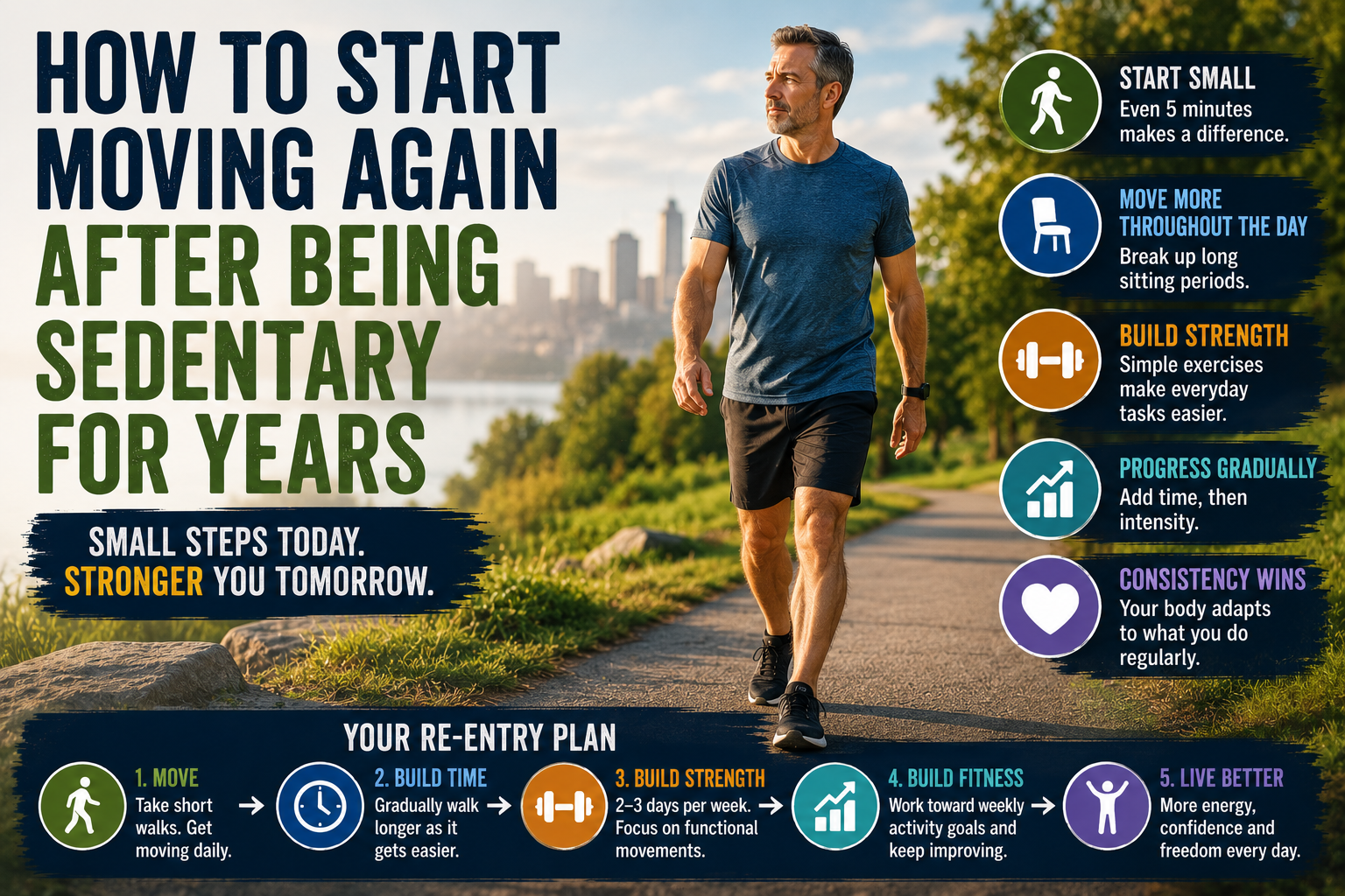 How to Start Moving Again After Being Sedentary for Years