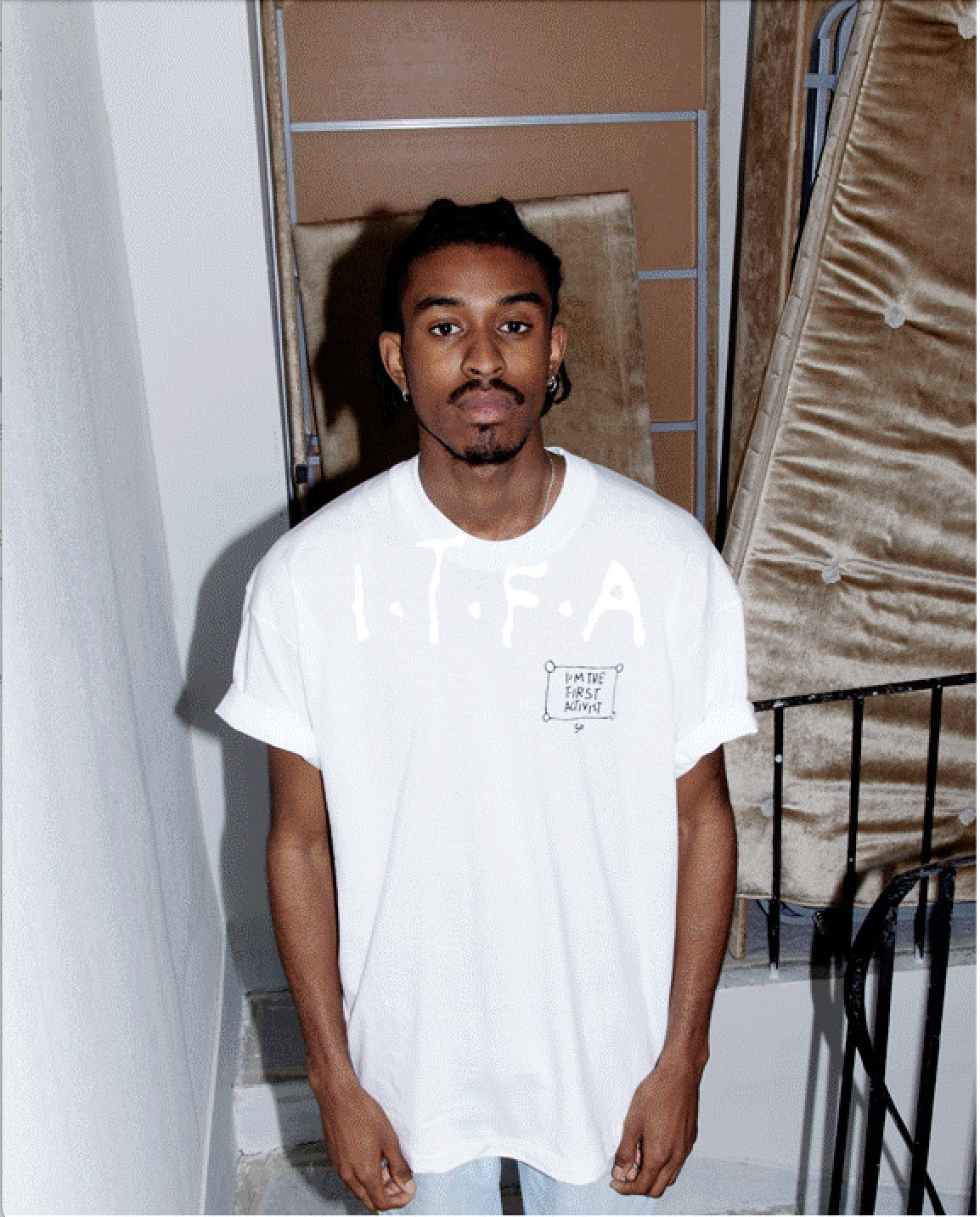 T-shirt Im The First Activist Blanc