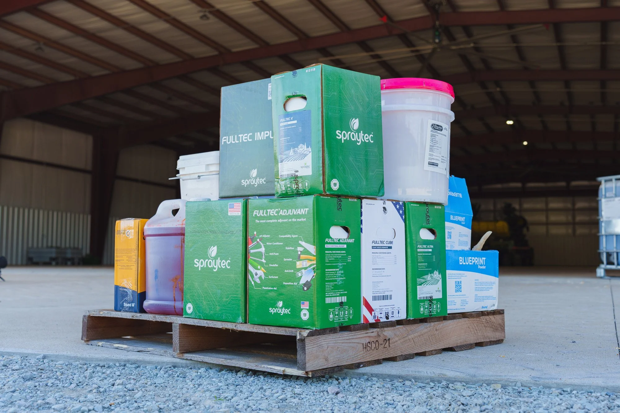 arrangement of products on a pallet