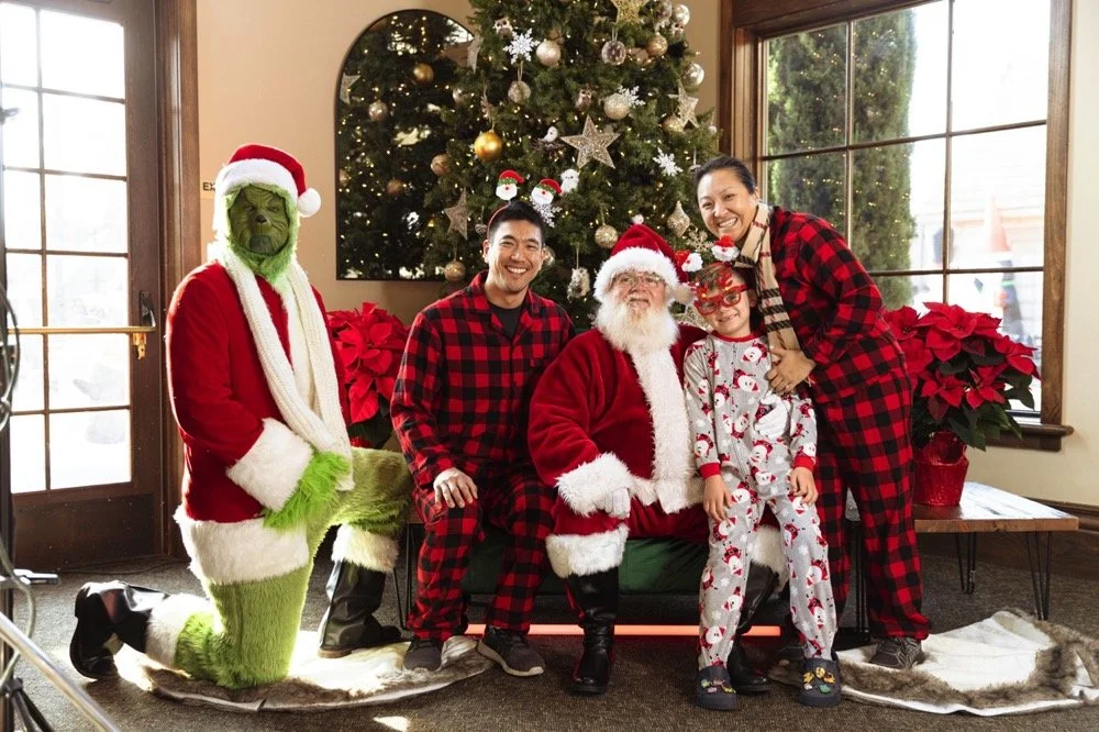 Happy Christmas family with the Grinch