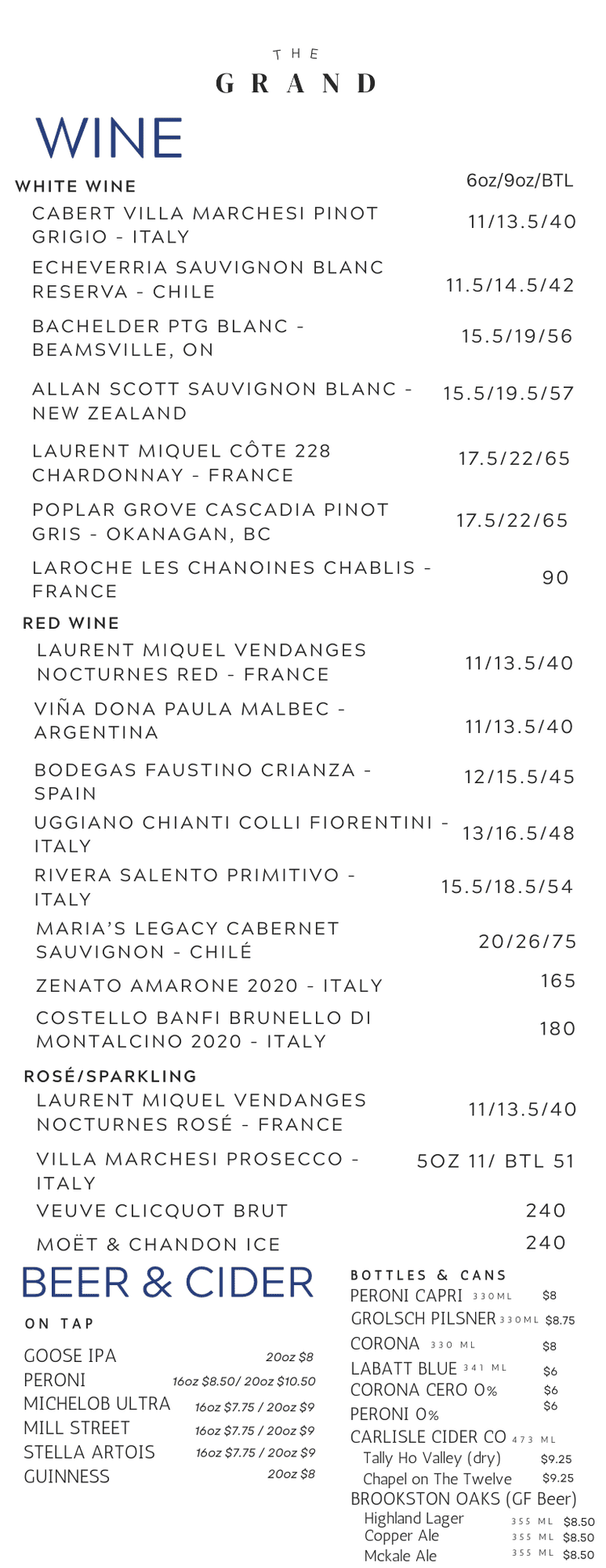 Great Gallery Menu Rac Menu 1 — The Grand