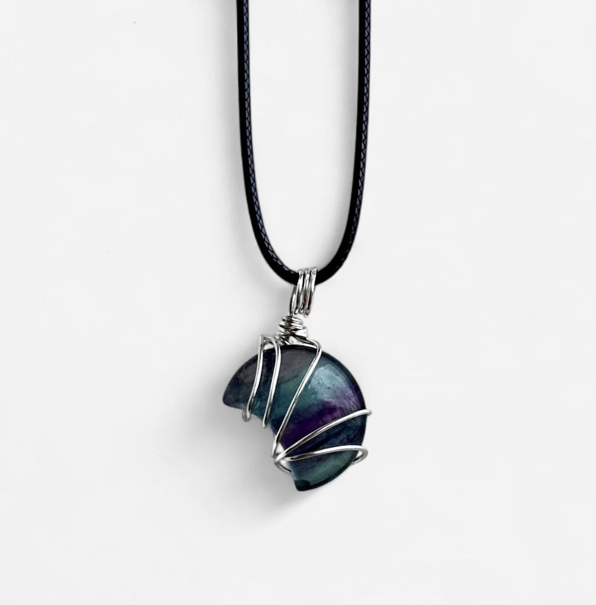 Flourite Moon necklace