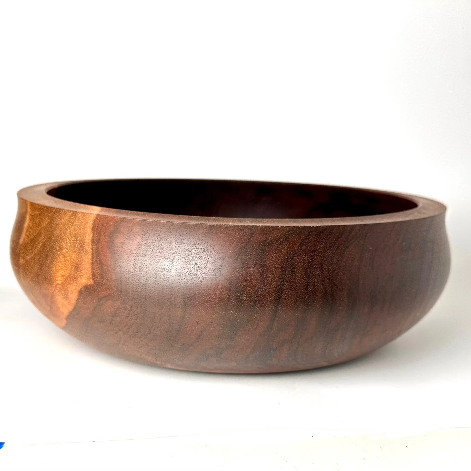 Large Walnut Salad or Serving Bowl