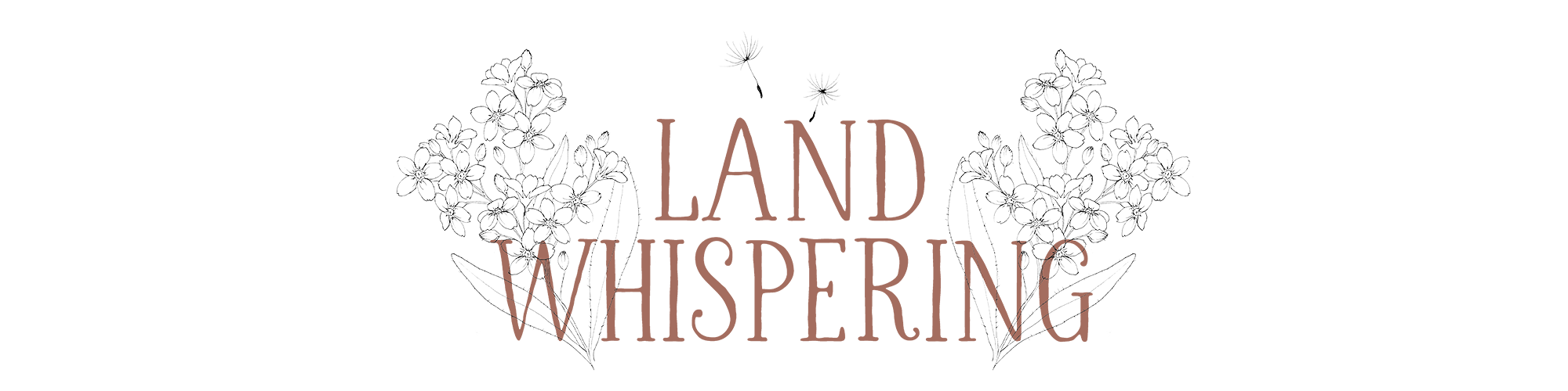 Decorative design with flowers and leaves surrounding the word 'blessed' in script font.