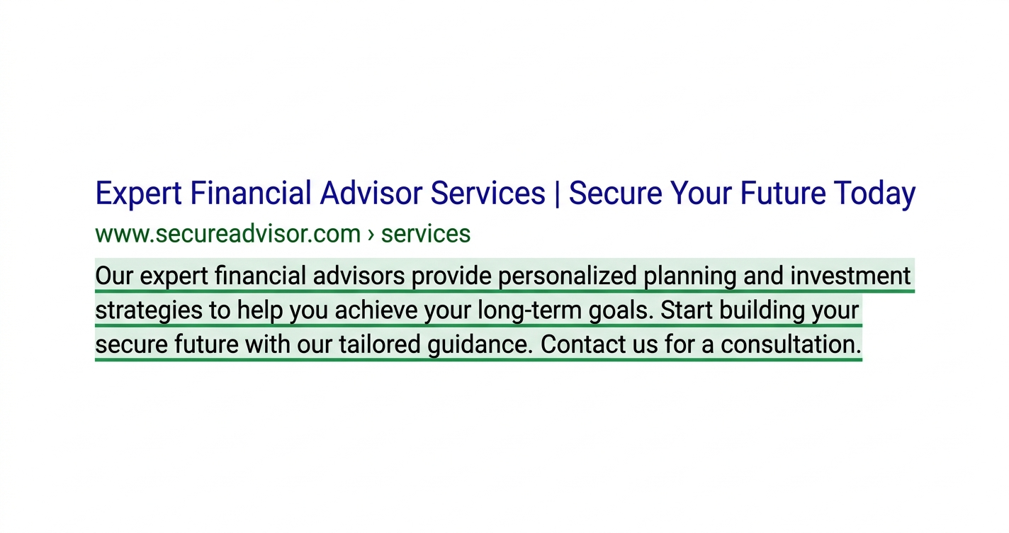 How to Write Meta Descriptions That Increase Advisor CTR
