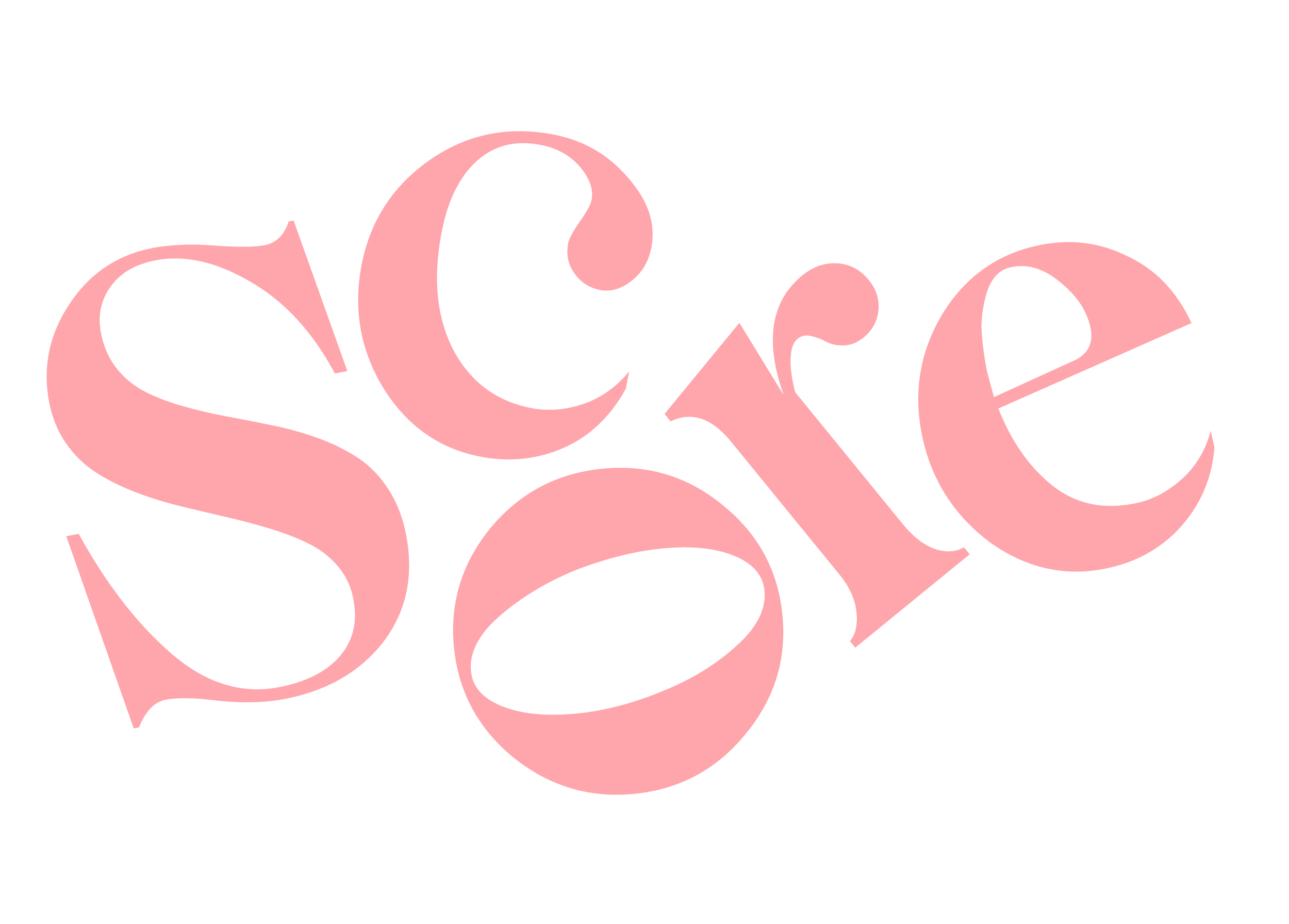 The word 'Score' written in pink font on a black background.
