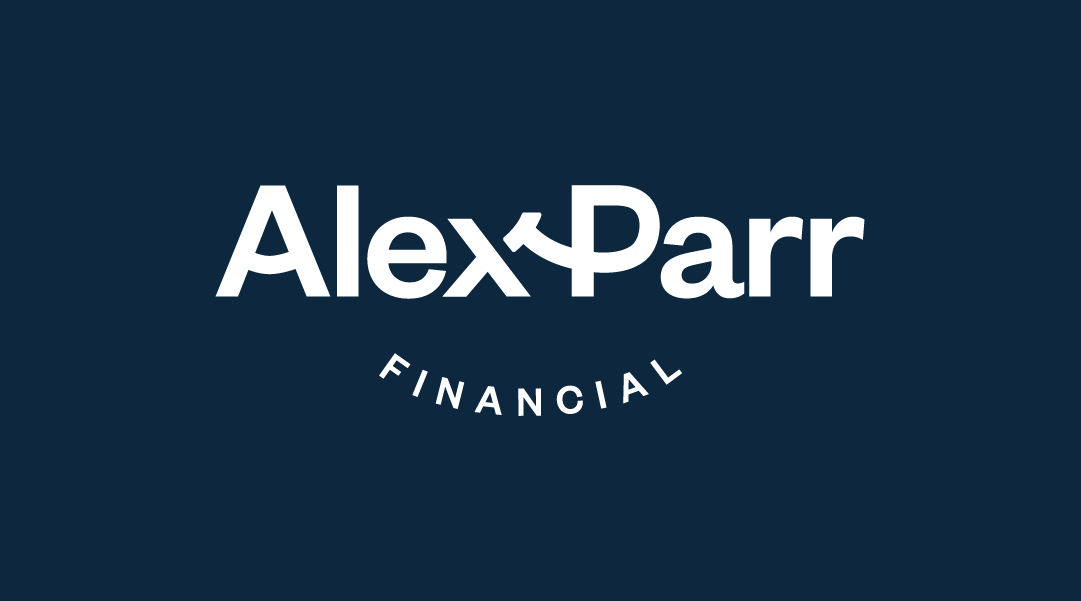Alex Parr Financial logo with dark blue background and white text.
