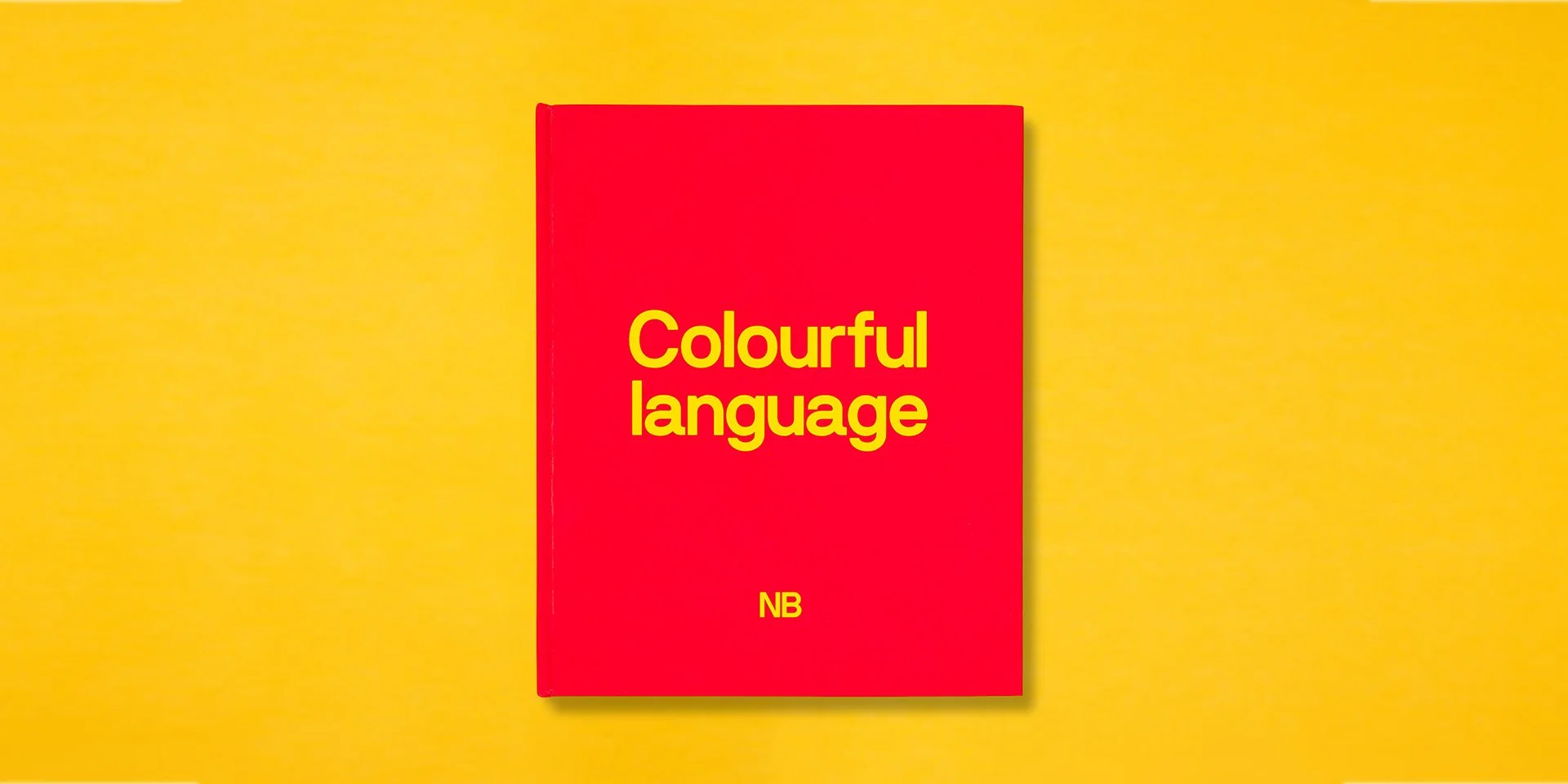 Red book titled 'Colourful language' with yellow text on a yellow background.