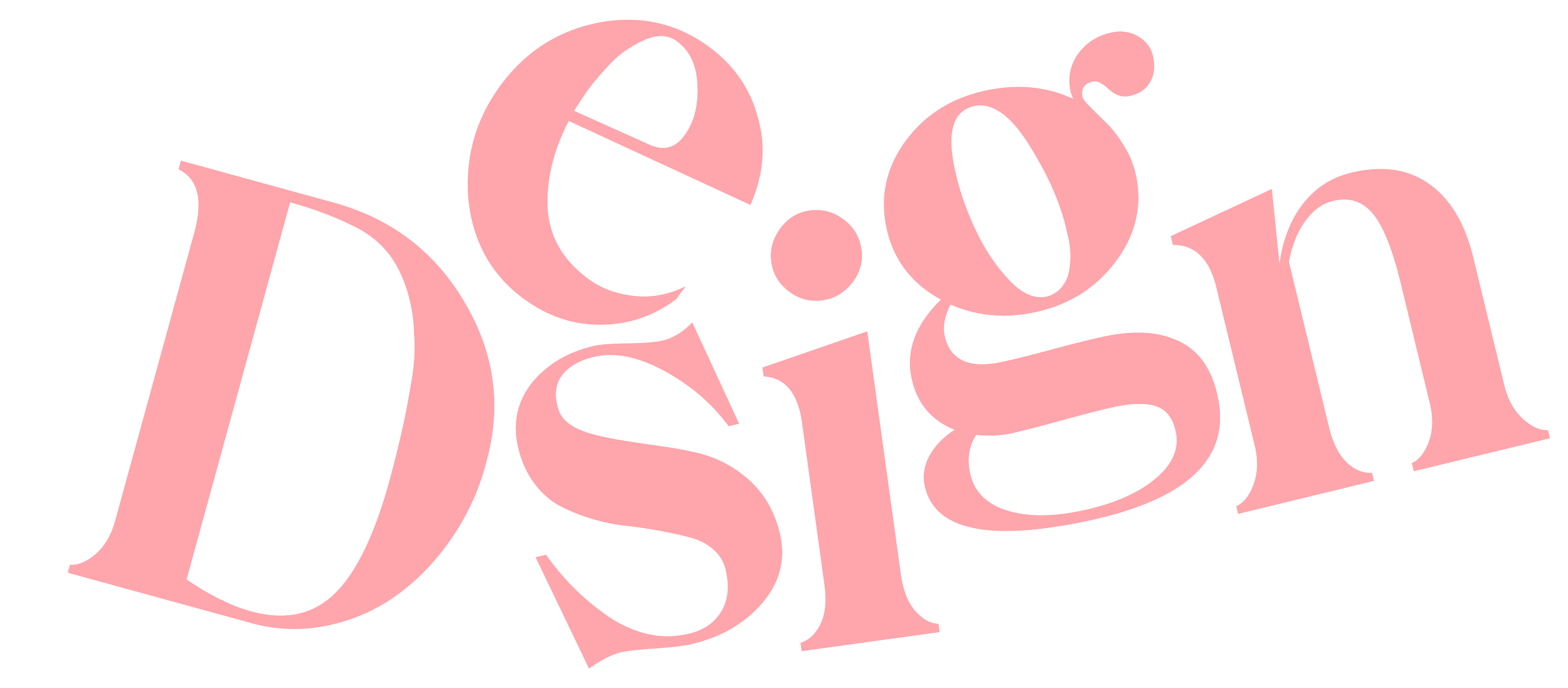 Text of letters spelling design