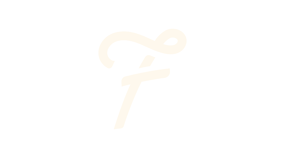 White cursive letter 'F' with a flourish on a black background.