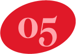 Red oval with white number '05'