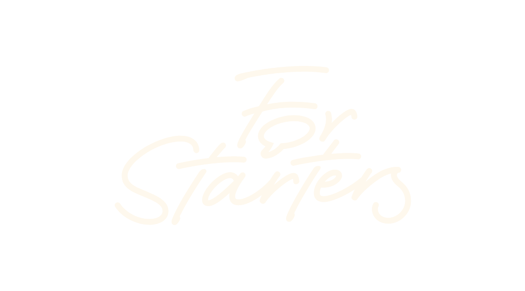 'For Starers' in artistic cursive style.