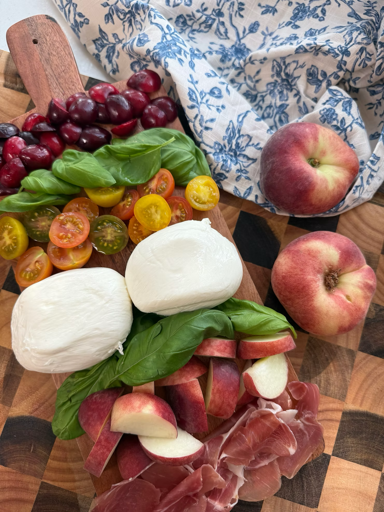 Peach Burrata Board