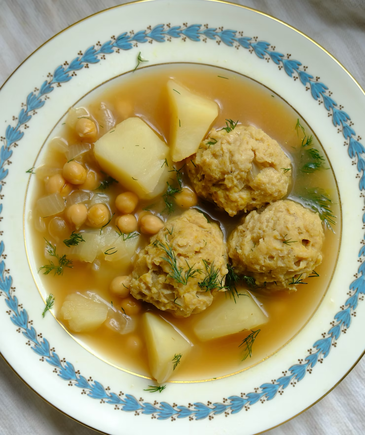 Easy Gondi (Persian Chicken + Chickpea Meatballs)