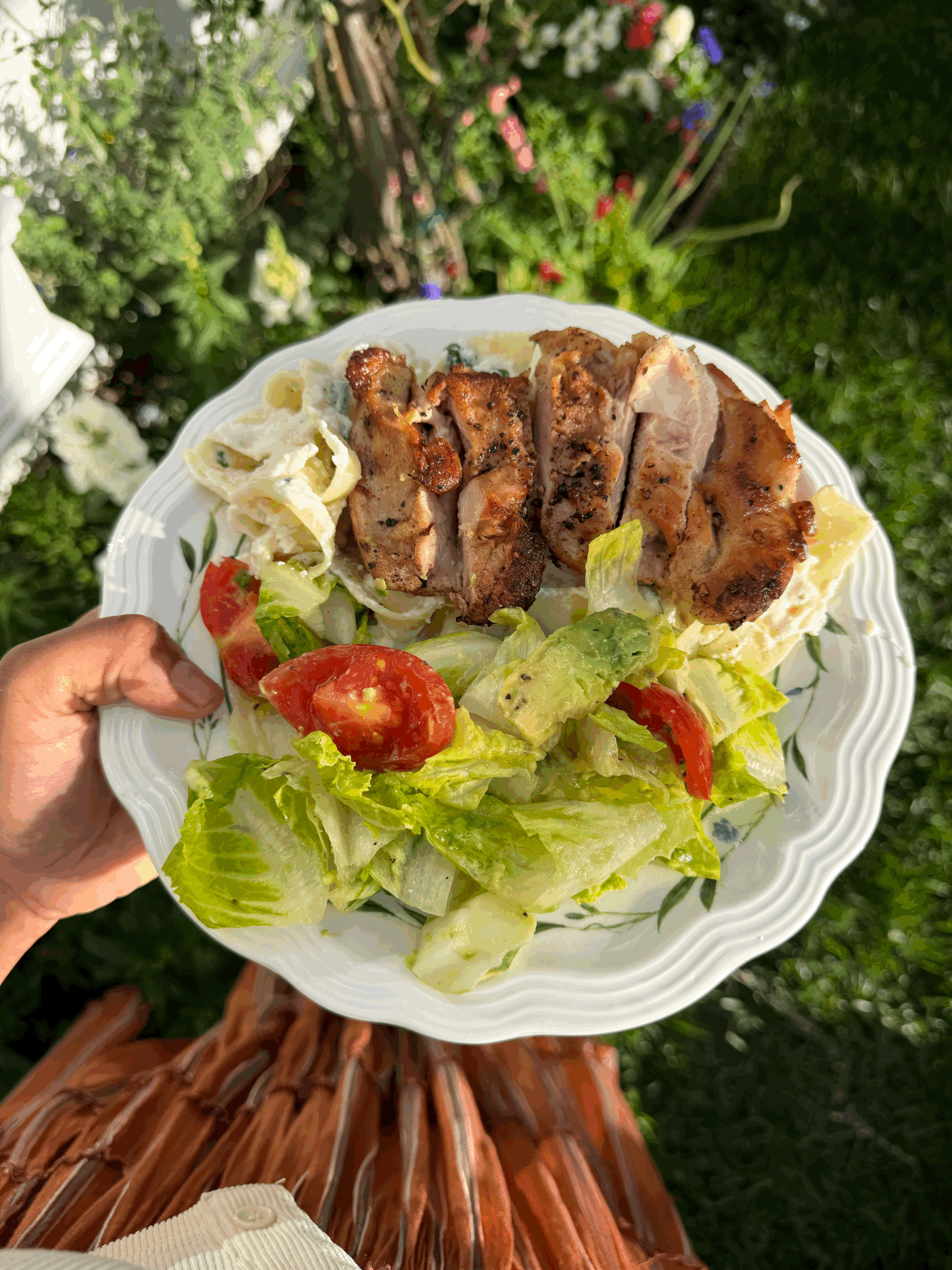 Lemon Ricotta Pasta With Salt &amp; Pepper Chicken + My grandma’s famous side salad 
