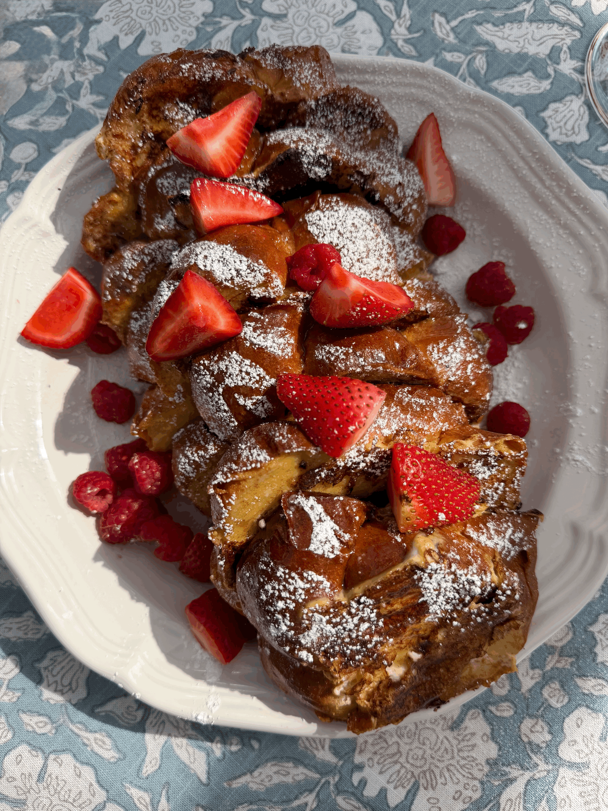 Challah French Toast With Fresh Berries &amp; Maple Syrup
