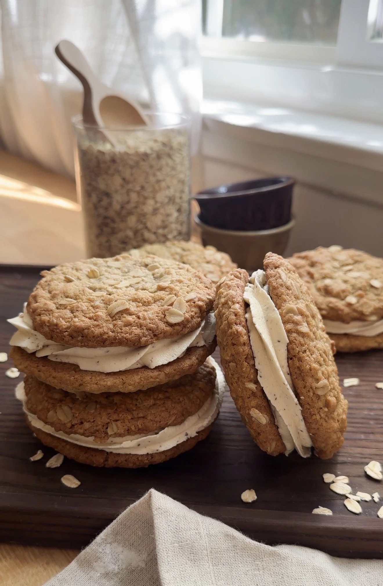 Spiced Oatmeal Chai Sandwich Cookies
