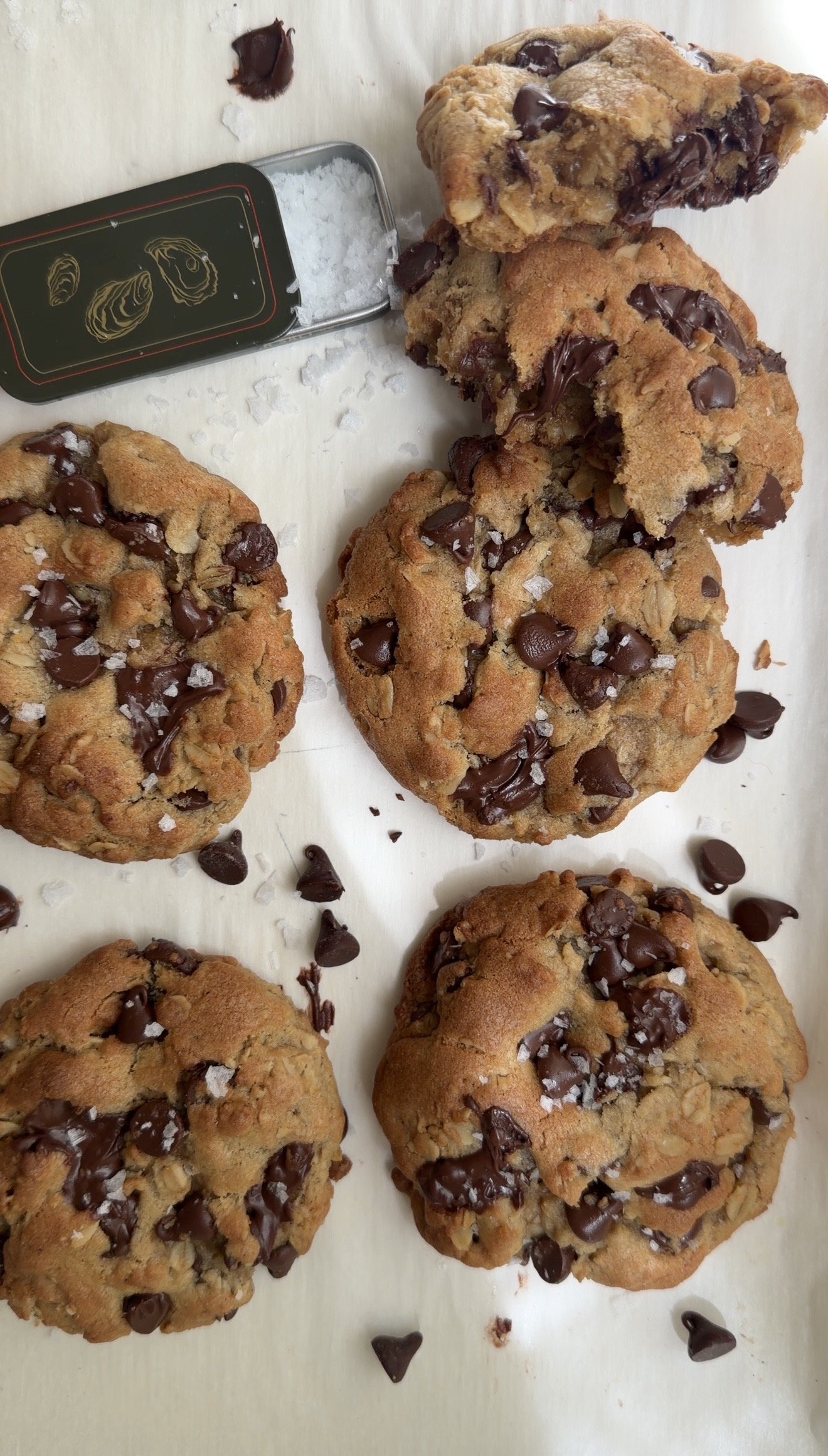 Bakery Style Brown Butter Oatmeal Chocolate Chunk Cookies