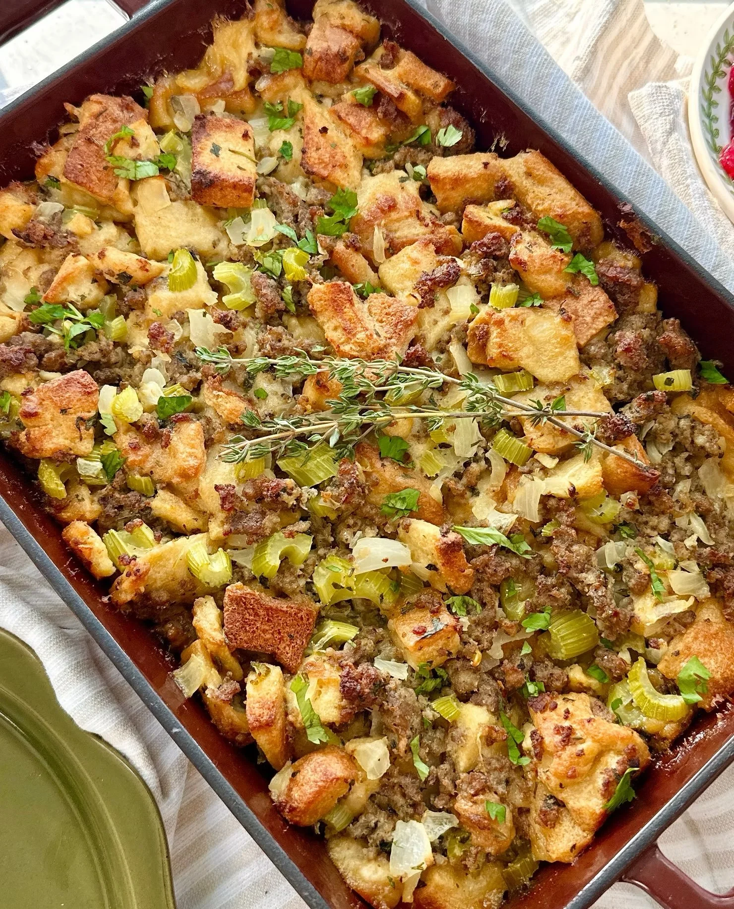 Rosemary & Sage Thanksgiving Stuffing — Madeline May