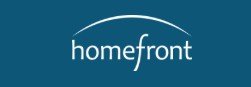 Homefront logo on a blue background