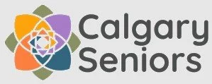 Calgary Seniors logo with colorful overlapping flower design