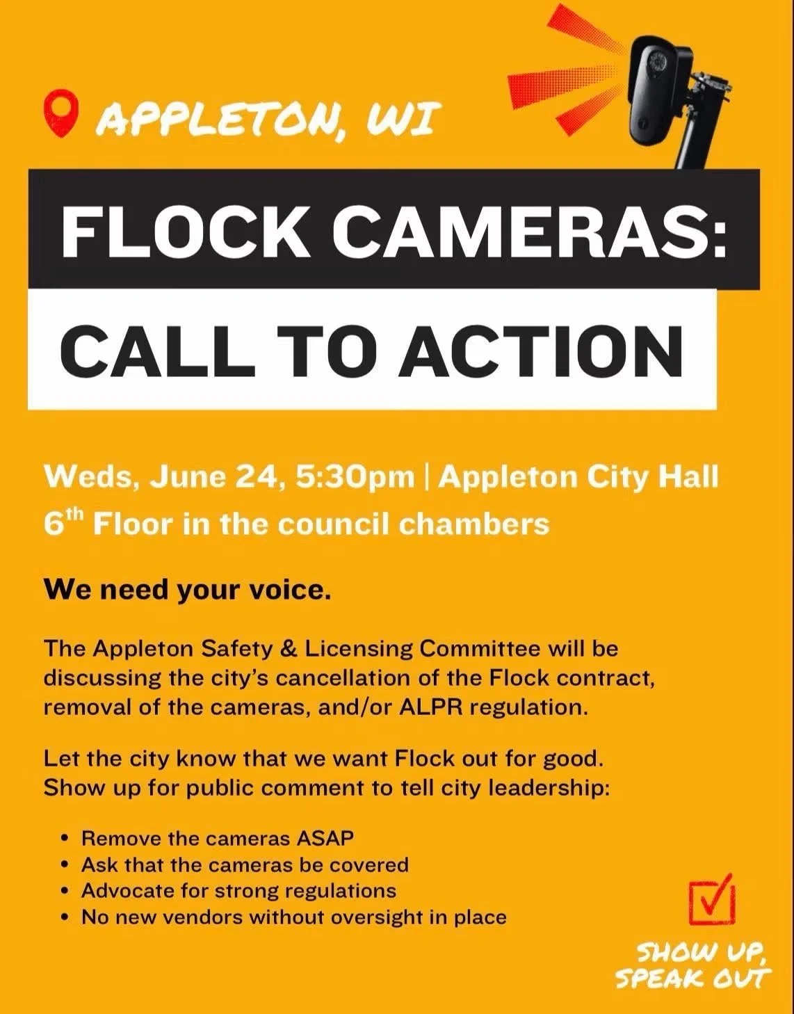 Flock Cameras Call To Action