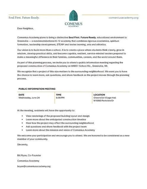 Alliance Church Prospective School Meeting