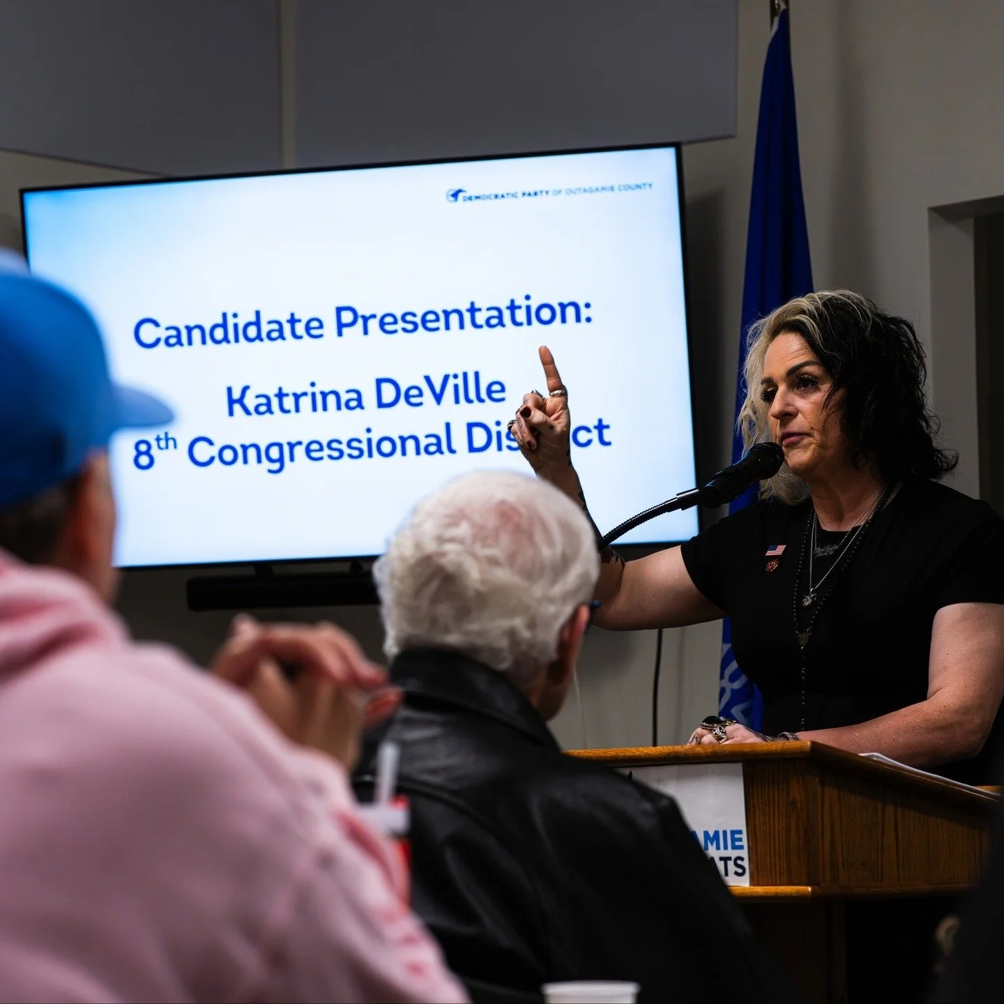 "I would rather die fighting on my feet than to live on my knees under tyranny!"

at the Outagaimie County Dems, March 2026