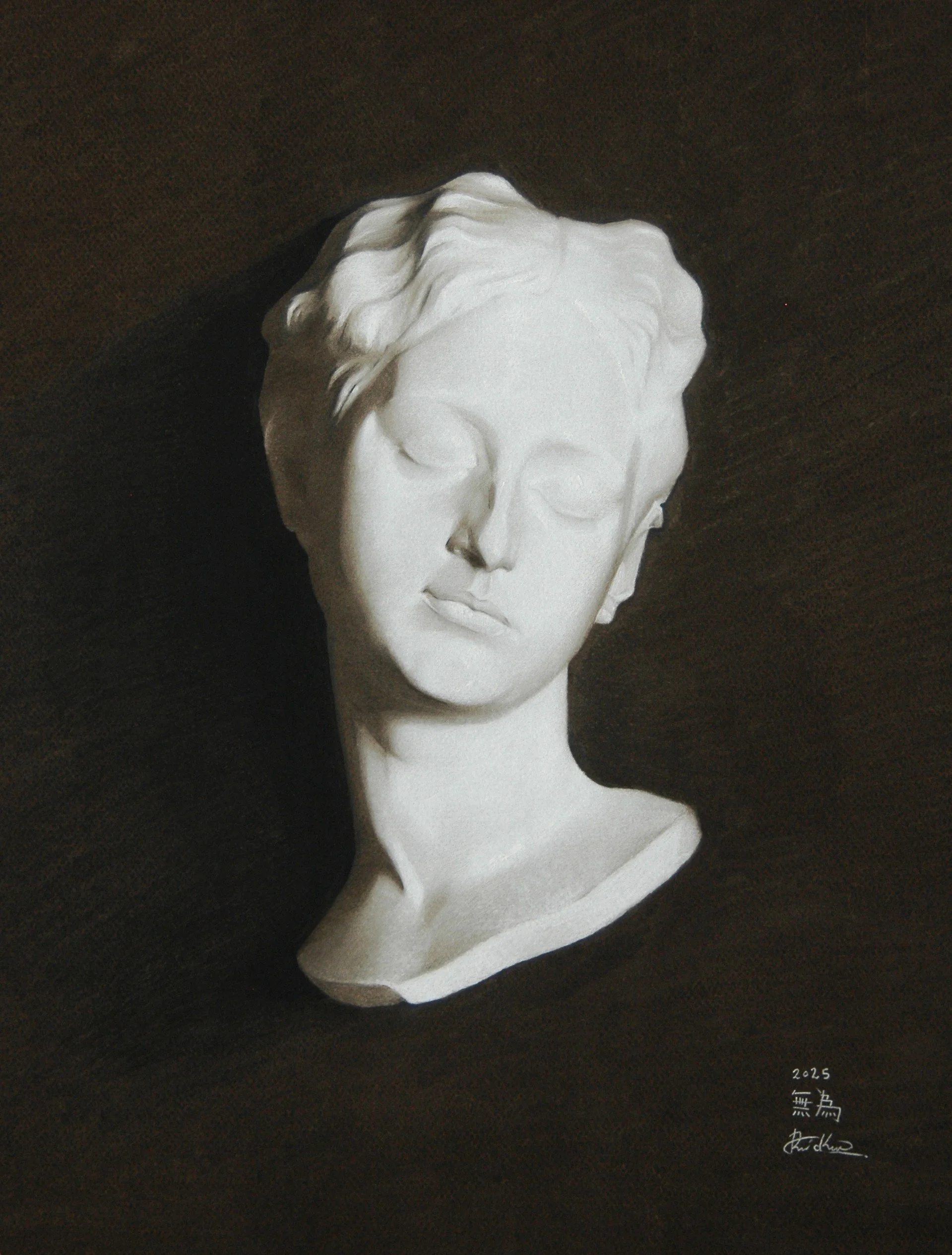 Angelina, 19.5X25.5" charcoal & chalk toned on paper – 2025